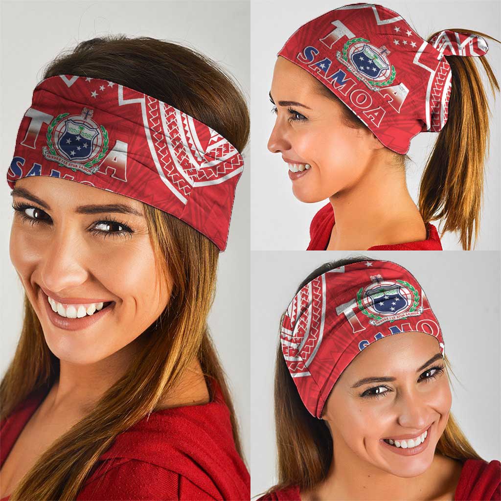 Samoa Rugby Custom Neck Gaiter Toa Samoa Pacific Sporty Red - Polynesian Pride
