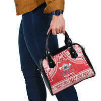 Samoa Rugby Custom Shoulder Handbag Toa Samoa Pacific Sporty Red - Polynesian Pride