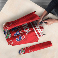 Samoa Rugby Custom Umbrella Toa Samoa Pacific Sporty Red - Polynesian Pride