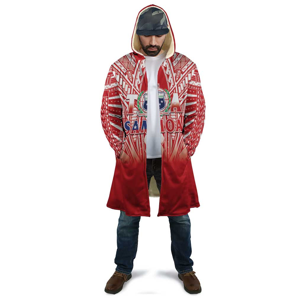 Toa Samoa Rugby Custom Cloak Samoa mo Samoa Polynesian Pacific Red - Polynesian Pride