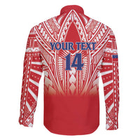 Toa Samoa Rugby Custom Family Matching Off Shoulder Maxi Dress and Hawaiian Shirt Samoa mo Samoa Polynesian Pacific Red - Polynesian Pride