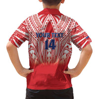 Toa Samoa Rugby Custom Family Matching Summer Maxi Dress and Hawaiian Shirt Samoa mo Samoa Polynesian Pacific Red - Polynesian Pride