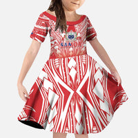 Toa Samoa Rugby Custom Family Matching Tank Maxi Dress and Hawaiian Shirt Samoa mo Samoa Polynesian Pacific Red - Polynesian Pride