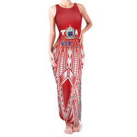 Toa Samoa Rugby Custom Family Matching Tank Maxi Dress and Hawaiian Shirt Samoa mo Samoa Polynesian Pacific Red - Polynesian Pride
