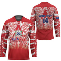 Toa Samoa Rugby Custom Hockey Jersey Samoa mo Samoa Polynesian Pacific Red - Polynesian Pride