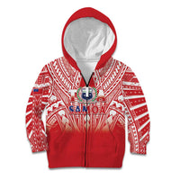 Toa Samoa Rugby Custom Kid Hoodie Samoa mo Samoa Polynesian Pacific Red - Polynesian Pride