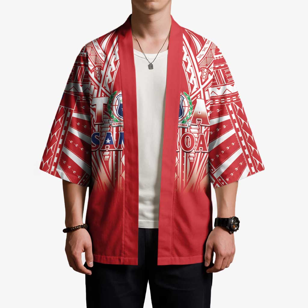Toa Samoa Rugby Custom Kimono Samoa mo Samoa Polynesian Pacific Red - Polynesian Pride