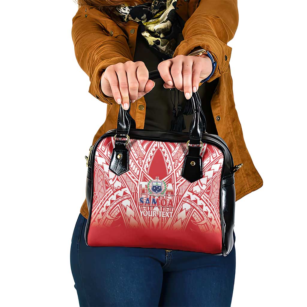 Toa Samoa Rugby Custom Shoulder Handbag Samoa mo Samoa Polynesian Pacific Red - Polynesian Pride