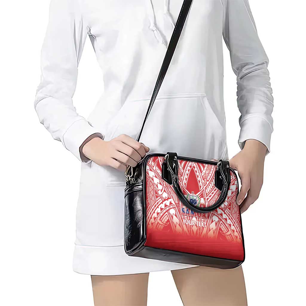 Toa Samoa Rugby Custom Shoulder Handbag Samoa mo Samoa Polynesian Pacific Red - Polynesian Pride