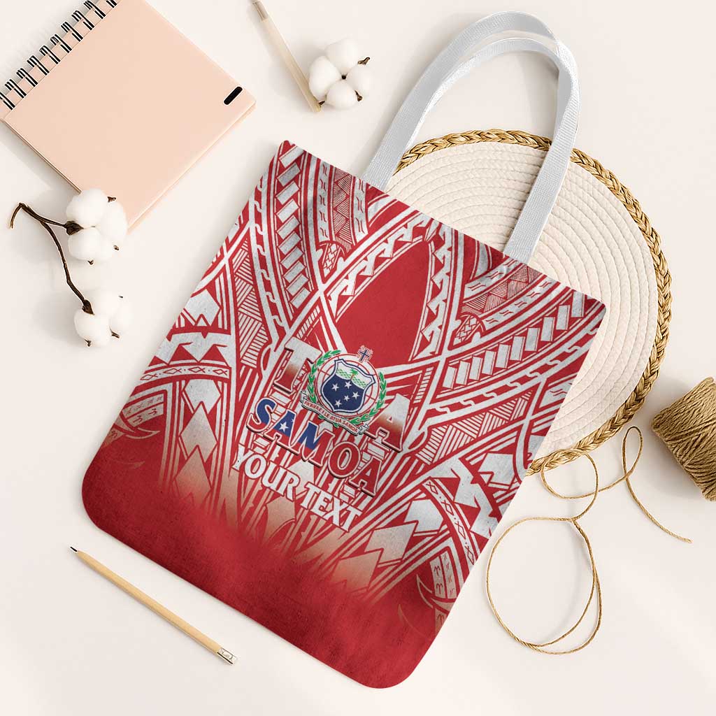 Toa Samoa Rugby Custom Tote Bag Samoa mo Samoa Polynesian Pacific Red - Polynesian Pride