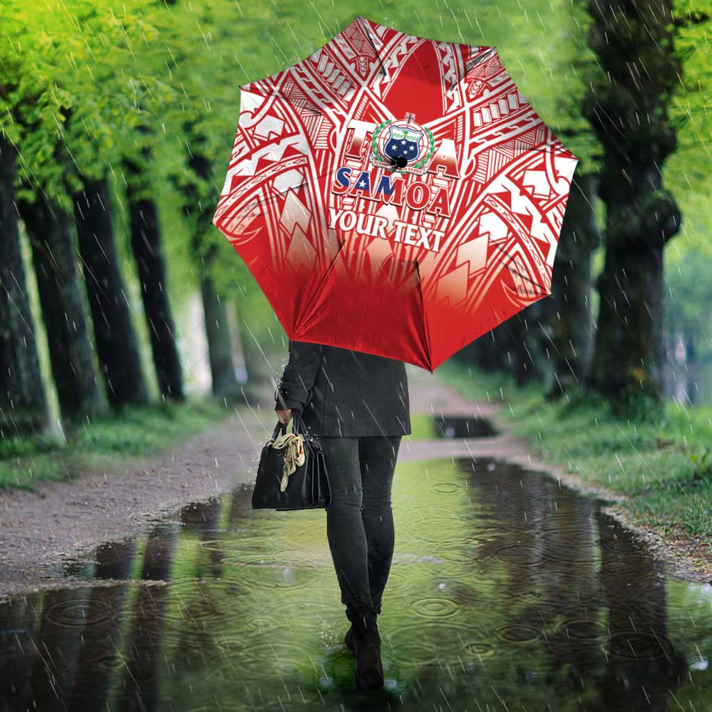 Toa Samoa Rugby Custom Umbrella Samoa mo Samoa Polynesian Pacific Red - Polynesian Pride