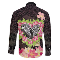Polynesia Valentine's Day Family Matching Short Sleeve Bodycon Dress and Hawaiian Shirt Hammerhead Shark Plumeria With Polynesian Pattern LT14 - Polynesian Pride