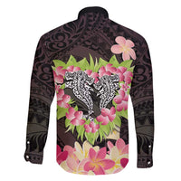 Polynesia Valentine's Day Family Matching Summer Maxi Dress and Hawaiian Shirt Hammerhead Shark Plumeria With Polynesian Pattern LT14 - Polynesian Pride