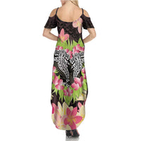 Polynesia Valentine's Day Family Matching Summer Maxi Dress and Hawaiian Shirt Hammerhead Shark Plumeria With Polynesian Pattern LT14 - Polynesian Pride