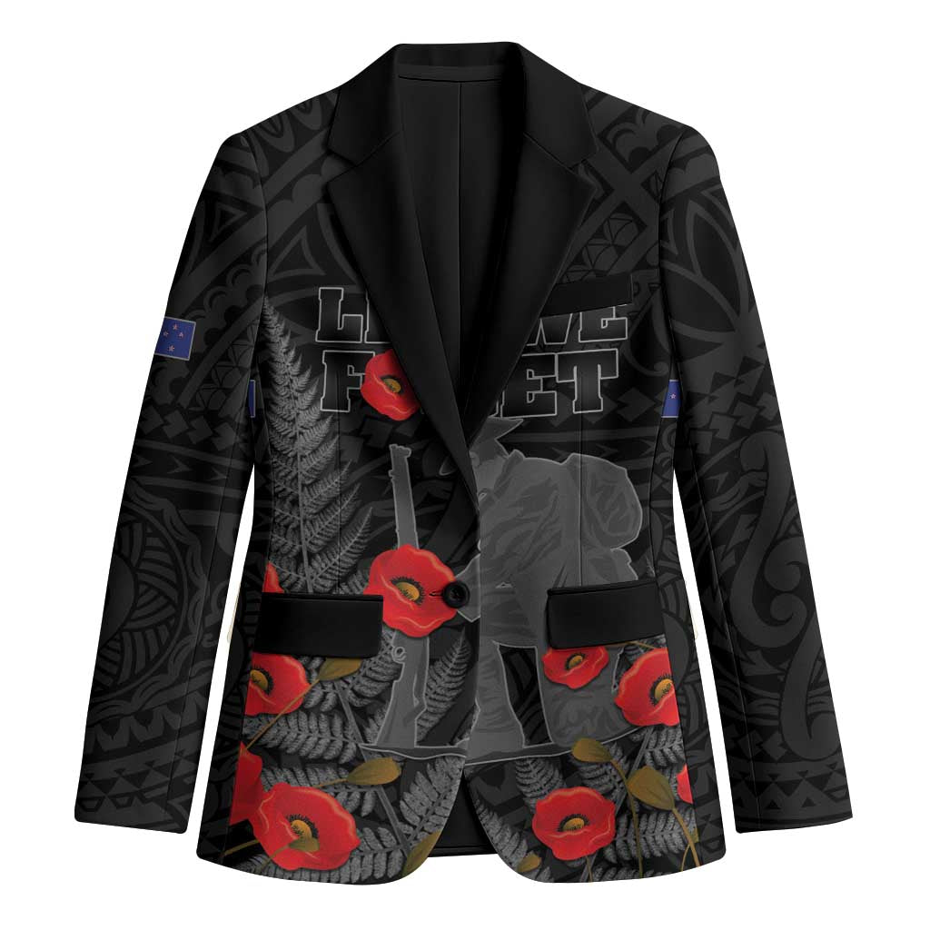 Personalised New Zealand ANZAC Day Blazer Lest We Forget Soldier Memorial