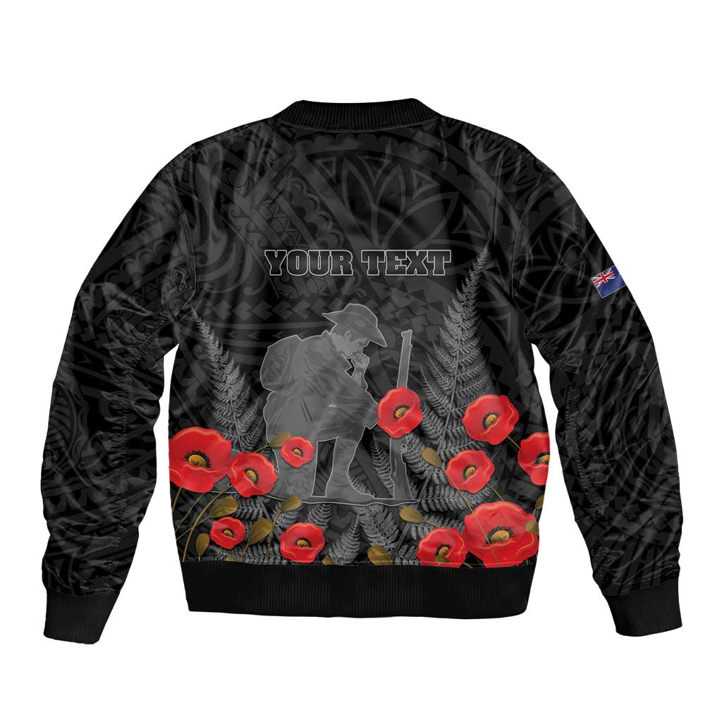 Personalised New Zealand ANZAC Day Bomber Jacket Lest We Forget Soldier Memorial LT15 - Polynesian Pride