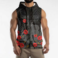 Personalised New Zealand ANZAC Day Sleeveless Zip Hoodie Lest We Forget Soldier Memorial LT15 - Polynesian Pride