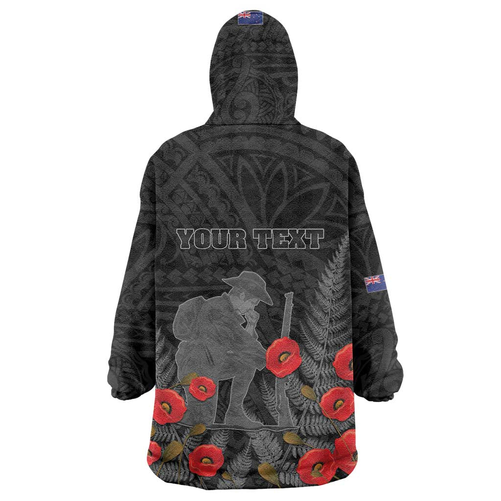 Personalised New Zealand ANZAC Day Wearable Blanket Hoodie Lest We Forget Soldier Memorial LT15 - Polynesian Pride