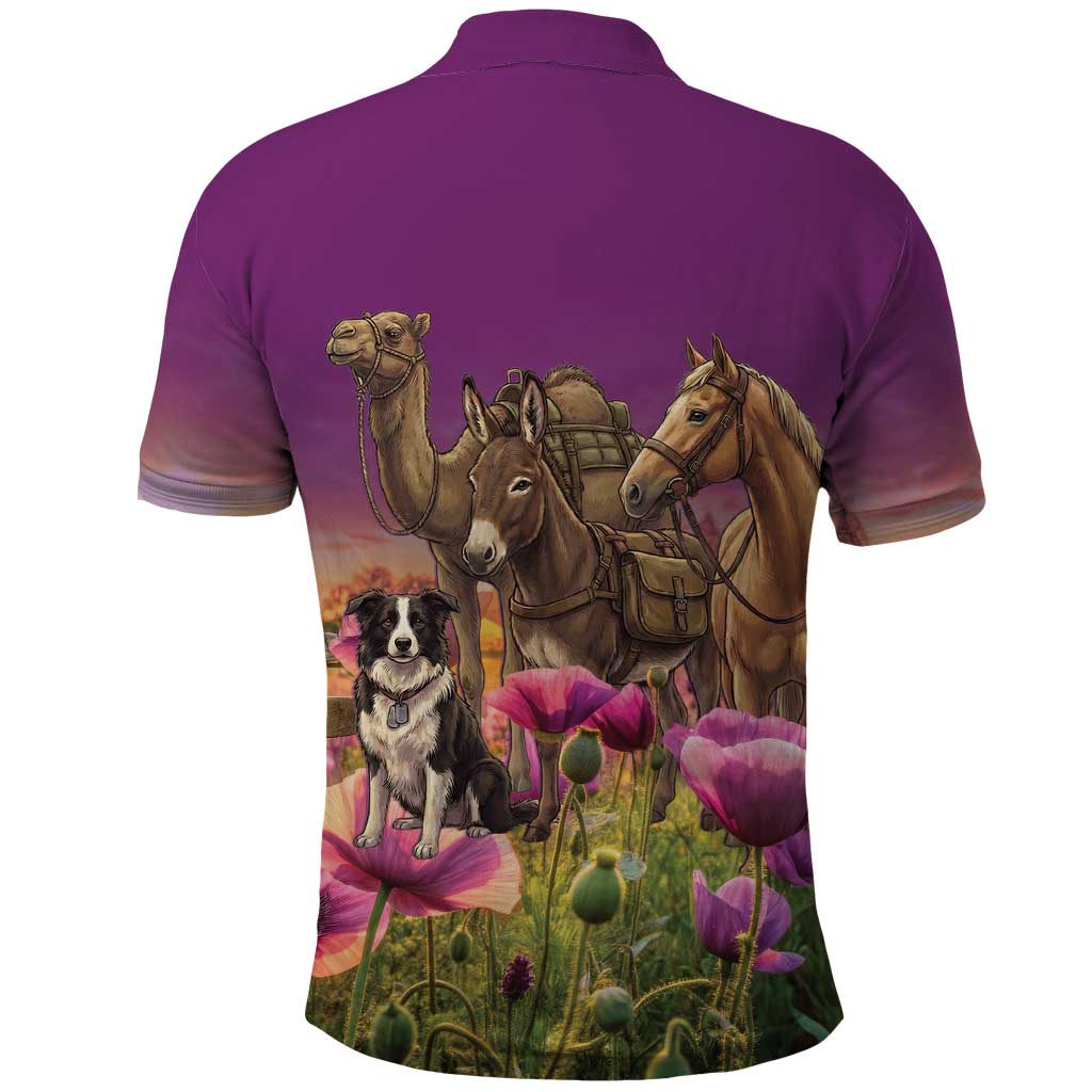 ANZAC Day Polo Shirt Lest We Forget The Animals Of War