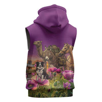 ANZAC Day Sleeveless Hoodie Lest We Forget The Animals Of War