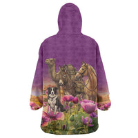 ANZAC Day Wearable Blanket Hoodie Lest We Forget The Animals Of War LT15 - Polynesian Pride