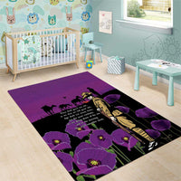 ANZAC Soldier and War Animals Area Rug We Will Remember Them