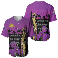 ANZAC Soldier and War Animals Baseball Jersey We Will Remember Them