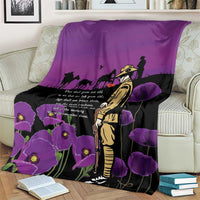 ANZAC Soldier and War Animals Blanket We Will Remember Them