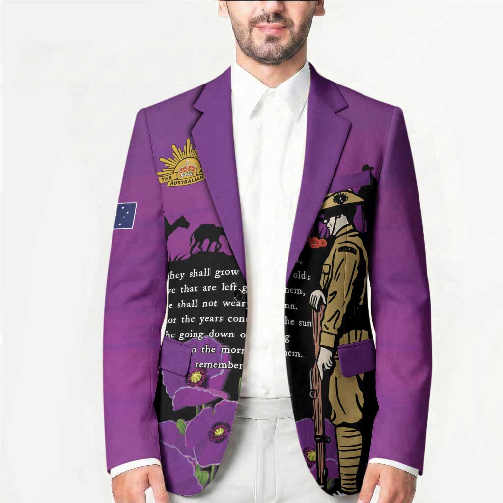 ANZAC Soldier and War Animals Blazer We Will Remember Them