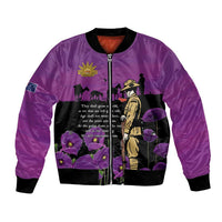 ANZAC Soldier and War Animals Bomber Jacket We Will Remember Them