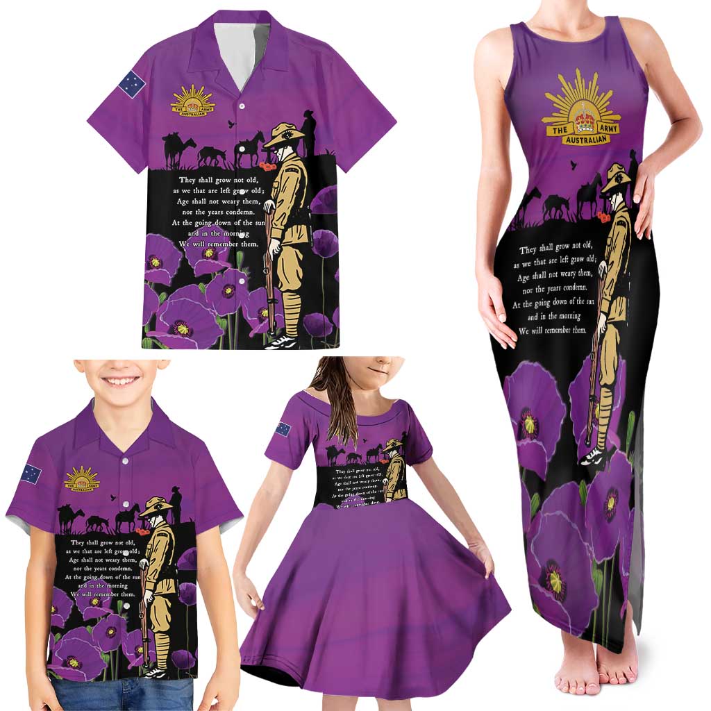 ANZAC Soldier and War Animals Family Matching Tank Maxi Dress and Hawaiian Shirt We Will Remember Them LT15 - Polynesian Pride