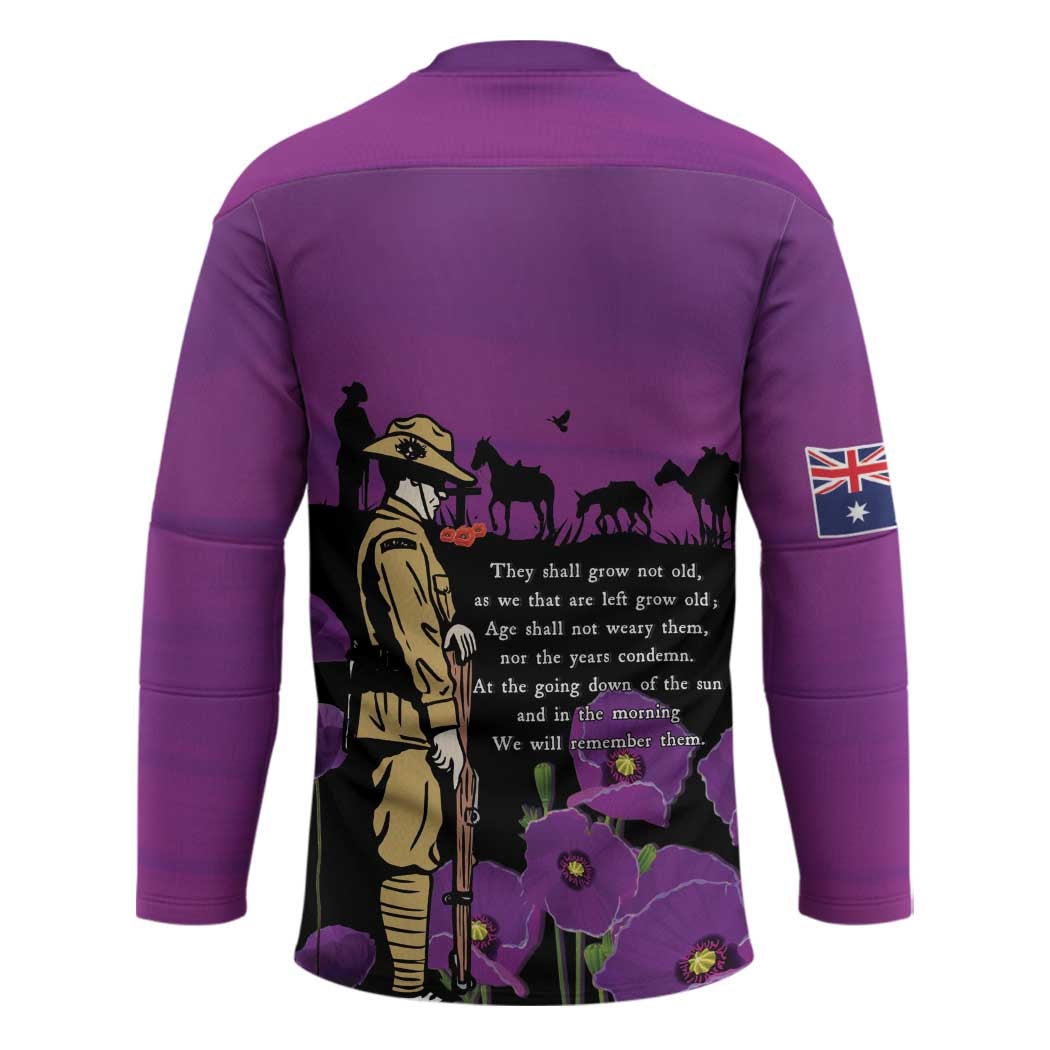 ANZAC Soldier and War Animals Hockey Jersey We Will Remember Them