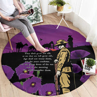 ANZAC Soldier and War Animals Round Carpet We Will Remember Them