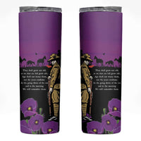 ANZAC Soldier and War Animals Skinny Tumbler We Will Remember Them