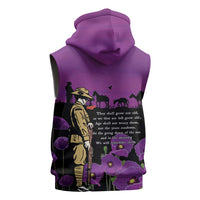 ANZAC Soldier and War Animals Sleeveless Hoodie We Will Remember Them LT15 - Polynesian Pride
