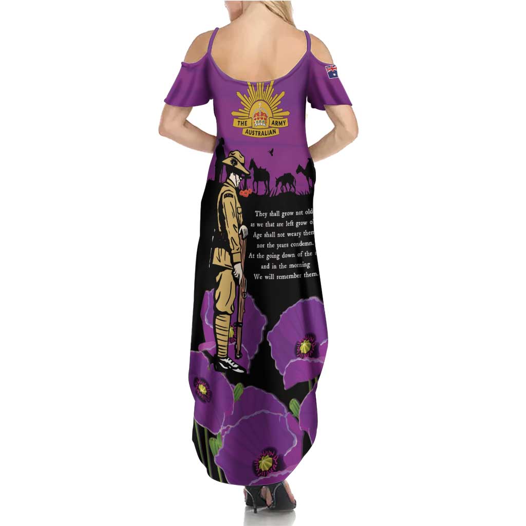 ANZAC Soldier and War Animals Summer Maxi Dress We Will Remember Them