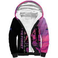 Personalised ANZAC War Animals Sherpa Hoodie Lest We Forget Memorial