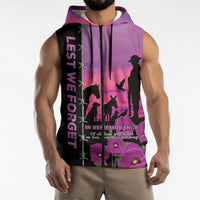 Personalised ANZAC War Animals Sleeveless Zip Hoodie Lest We Forget Memorial LT15 - Polynesian Pride
