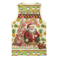 Hawaiian Santa Aloha Pineapple Christmas Basketball Jersey Mele Kalikimaka LT15 - Polynesian Pride