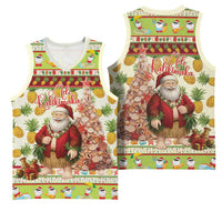 Hawaiian Santa Aloha Pineapple Christmas Basketball Jersey Mele Kalikimaka LT15 - Polynesian Pride