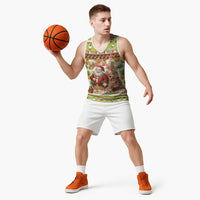Hawaiian Santa Aloha Pineapple Christmas Basketball Jersey Mele Kalikimaka LT15 - Polynesian Pride