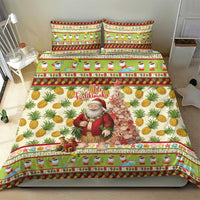Hawaiian Santa Aloha Pineapple Christmas Bedding Set Mele Kalikimaka LT15 - Polynesian Pride