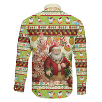Hawaiian Santa Aloha Pineapple Christmas Family Matching Off Shoulder Maxi Dress and Hawaiian Shirt Mele Kalikimaka LT15 - Polynesian Pride