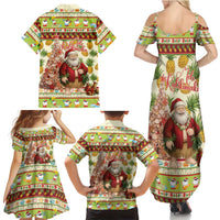 Hawaiian Santa Aloha Pineapple Christmas Family Matching Summer Maxi Dress and Hawaiian Shirt Mele Kalikimaka LT15 - Polynesian Pride