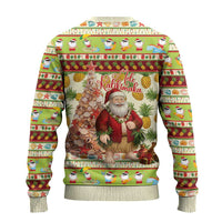 Hawaiian Santa Aloha Pineapple Christmas Ugly Christmas Sweater Mele Kalikimaka LT15 - Polynesian Pride