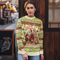 Hawaiian Santa Aloha Pineapple Christmas Ugly Christmas Sweater Mele Kalikimaka LT15 - Polynesian Pride