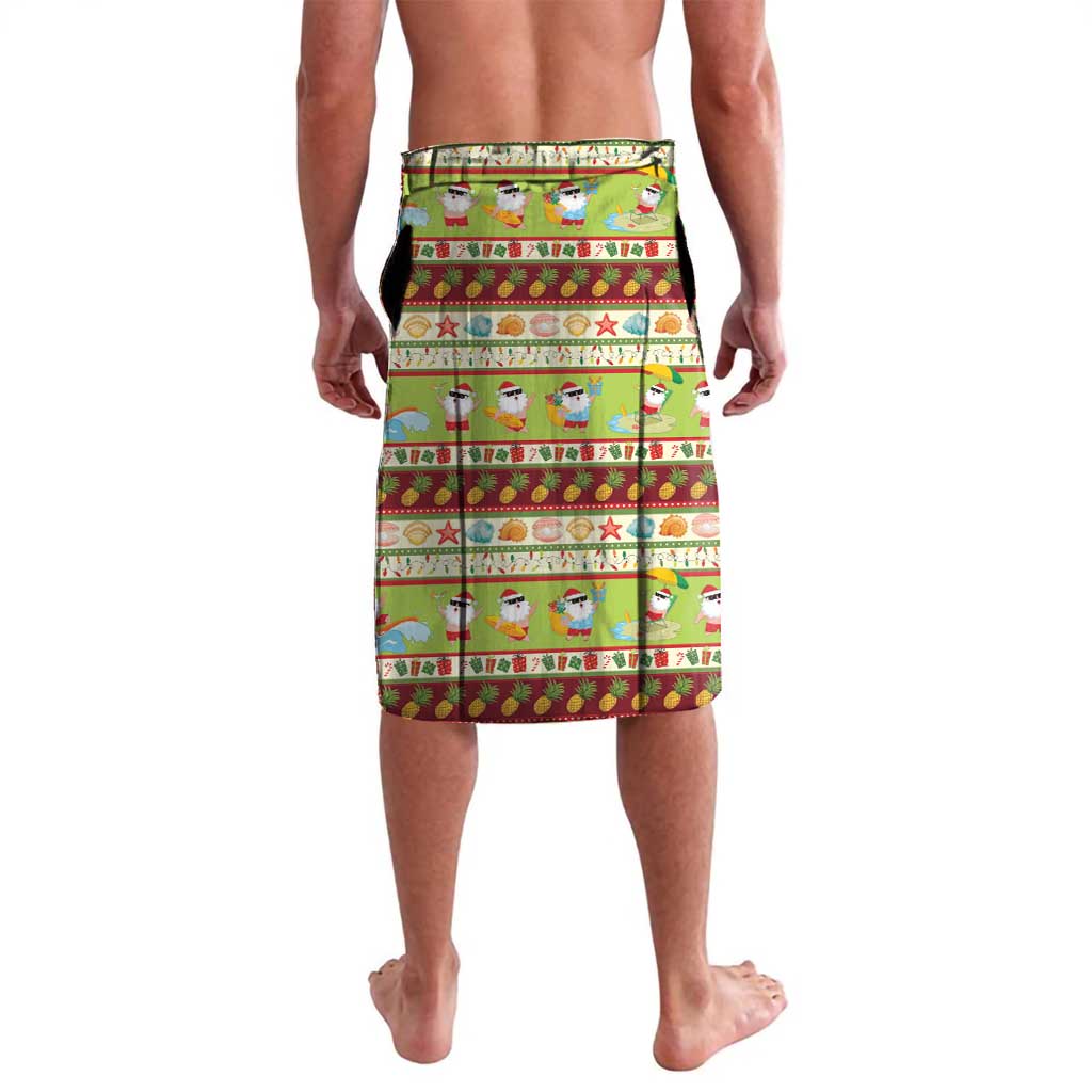 Hawaiian Santa Aloha Pineapple Christmas Lavalava Mele Kalikimaka - Polynesian Pride