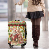 Hawaiian Santa Aloha Pineapple Christmas Luggage Cover Mele Kalikimaka LT15 - Polynesian Pride