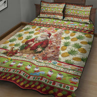 Hawaiian Santa Aloha Pineapple Christmas Quilt Bed Set Mele Kalikimaka LT15 - Polynesian Pride