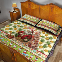 Hawaiian Santa Aloha Pineapple Christmas Quilt Bed Set Mele Kalikimaka LT15 - Polynesian Pride